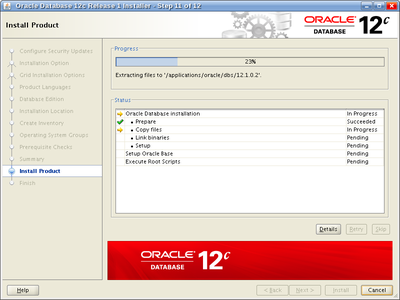 Oracle Database 12c Release 1 Installer - Step 11