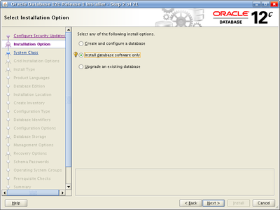 Oracle Database 12c Release 1 Installer - Step 2