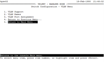 VLAN_Menu_config